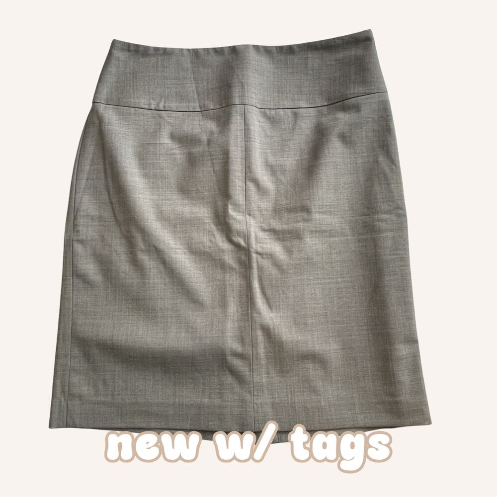 BANANA REPUBLIC pencil skirt greyish brown NWT stretch 14